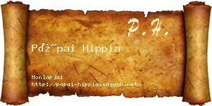 Pápai Hippia névjegykártya